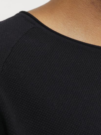 Jack & Jones HILL Knitted Sweater Black - Pulovere & hanorace - Pulovere & Hanorace Bărbați Mărimi Mari