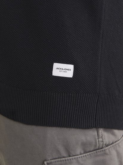 Jack & Jones HILL Knitted Sweater Black - Pulovere & hanorace - Pulovere & Hanorace Bărbați Mărimi Mari