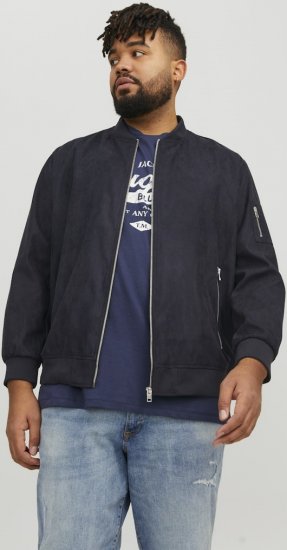 Jack & Jones ROCKY Faux Suede Bomber Jacket Jet Black - Geci - Geci Bărbați Mărimi Mari