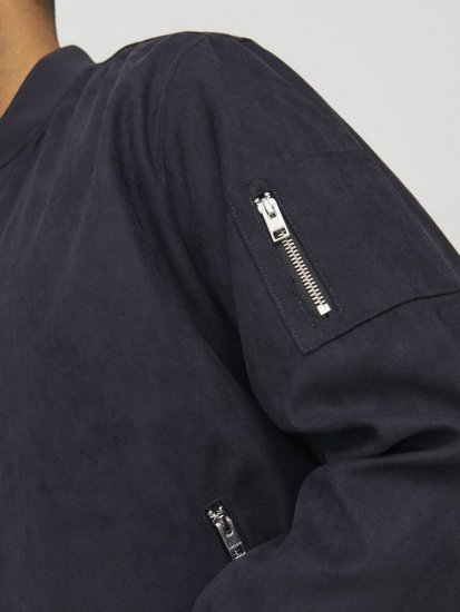 Jack & Jones ROCKY Faux Suede Bomber Jacket Jet Black - Geci - Geci Bărbați Mărimi Mari