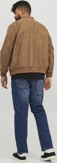 Jack & Jones ROCKY Faux Suede Bomber Jacket Brown - Geci - Geci Bărbați Mărimi Mari
