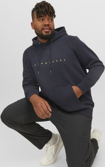 Jack & Jones STAR Hoodie Dark Navy - Pulovere & hanorace - Pulovere & Hanorace Bărbați Mărimi Mari