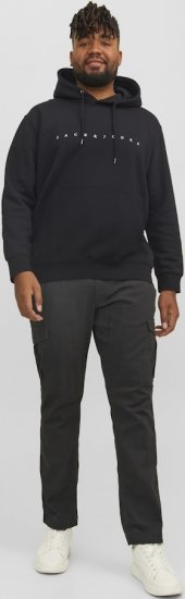 Jack & Jones STAR Hoodie Black - Pulovere & hanorace - Pulovere & Hanorace Bărbați Mărimi Mari