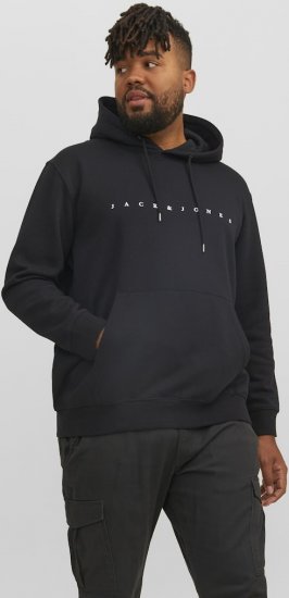 Jack & Jones STAR Hoodie Black - Pulovere & hanorace - Pulovere & Hanorace Bărbați Mărimi Mari