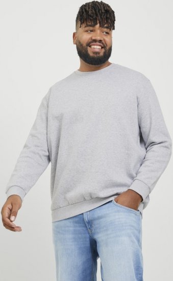 Jack & Jones BRADLEY Sweatshirt Light Grey Melange - Pulovere & hanorace - Pulovere & Hanorace Bărbați Mărimi Mari