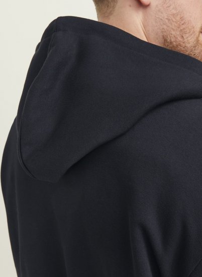 Jack & Jones BRADLEY Zip Hoodi Black - Pulovere & hanorace - Pulovere & Hanorace Bărbați Mărimi Mari