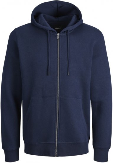 Jack & Jones BRADLEY Zip Hoodie Navy Blazer - Pulovere & hanorace - Pulovere & Hanorace Bărbați Mărimi Mari