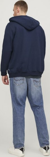 Jack & Jones BRADLEY Zip Hoodie Navy Blazer - Pulovere & hanorace - Pulovere & Hanorace Bărbați Mărimi Mari