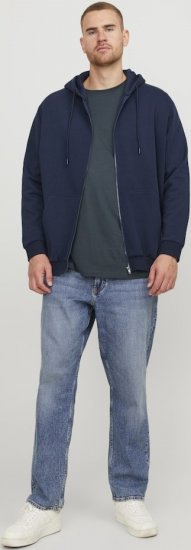 Jack & Jones BRADLEY Zip Hoodie Navy Blazer - Pulovere & hanorace - Pulovere & Hanorace Bărbați Mărimi Mari