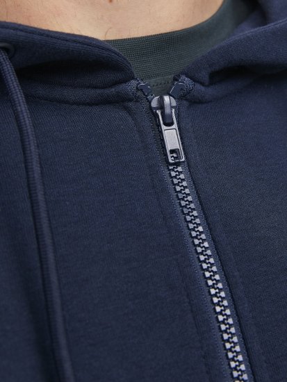 Jack & Jones BRADLEY Zip Hoodie Navy Blazer - Pulovere & hanorace - Pulovere & Hanorace Bărbați Mărimi Mari