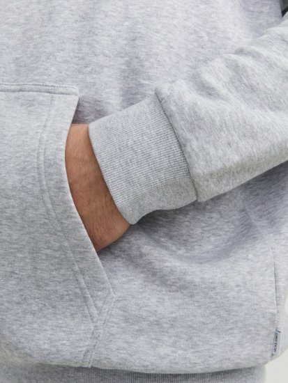 Jack & Jones BRADLEY Zip Hoodie Light Grey Melange - Pulovere & hanorace - Pulovere & Hanorace Bărbați Mărimi Mari
