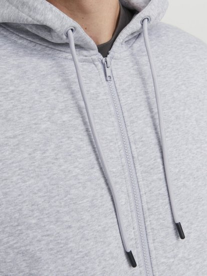 Jack & Jones BRADLEY Zip Hoodie Light Grey Melange - Pulovere & hanorace - Pulovere & Hanorace Bărbați Mărimi Mari