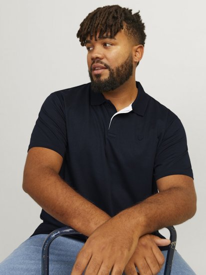 Jack & Jones Rodney Polo Shirt Night Sky - Tricouri polo - Tricouri Polo Bărbați Mărimi Mari