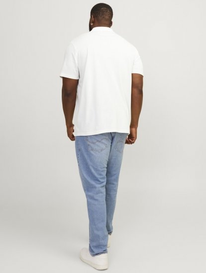 Jack & Jones Rodney Short Sleeve Polo White - Tricouri polo - Tricouri Polo Bărbați Mărimi Mari