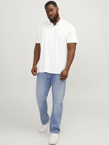 Jack & Jones Rodney Short Sleeve Polo White - Tricouri polo - Tricouri Polo Bărbați Mărimi Mari