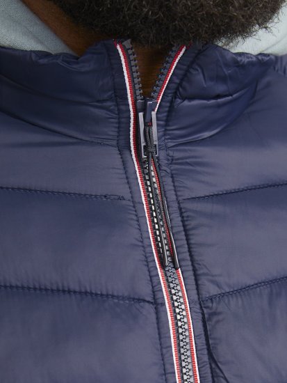 Jack & Jones SPRINT True Red Stitches Quilted Collar Jacket Navy Blazer - Geci - Geci Bărbați Mărimi Mari