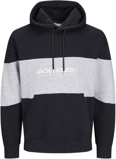 Jack & Jones LEGACY 2 Color Hoodie Black - Pulovere & hanorace - Pulovere & Hanorace Bărbați Mărimi Mari
