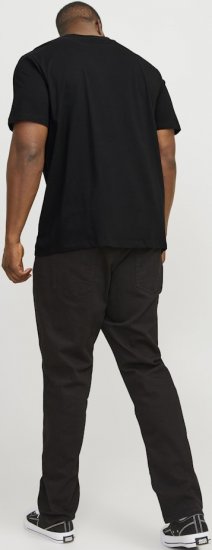 Jack & Jones JJEBRADLEY T-Shirt Black - Tricouri - Tricouri Bărbați Mărimi Mari
