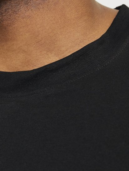 Jack & Jones JJEBRADLEY T-Shirt Black - Tricouri - Tricouri Bărbați Mărimi Mari