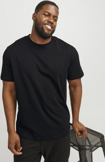 Jack & Jones JJEBRADLEY T-Shirt Black - Tricouri - Tricouri Bărbați Mărimi Mari