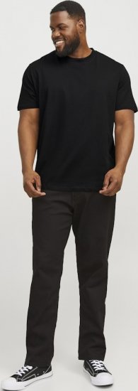 Jack & Jones JJEBRADLEY T-Shirt Black - Tricouri - Tricouri Bărbați Mărimi Mari