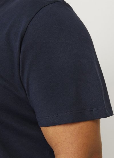 Jack & Jones CALEB VARSITY O-Neck T-Shirt Navy Blazer - Tricouri - Tricouri Bărbați Mărimi Mari