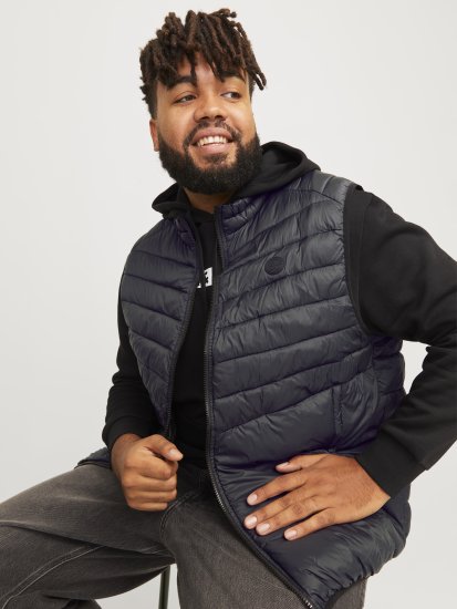 Jack & Jones SPRINT BODYWARMER With Collar Black - Geci - Geci Bărbați Mărimi Mari