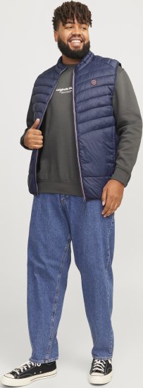 Jack & Jones SPRINT True Red Stitches BODYWARMER Navy Blazer - Geci - Geci Bărbați Mărimi Mari