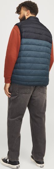Jack & Jones SPRINT Black Blocking BODYWARMER With Collar Dark Turquoise - Geci - Geci Bărbați Mărimi Mari