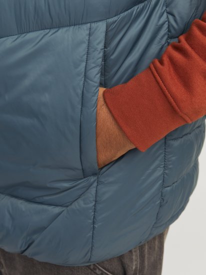 Jack & Jones SPRINT Black Blocking BODYWARMER With Collar Dark Turquoise - Geci - Geci Bărbați Mărimi Mari