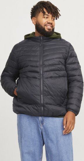 Jack & Jones SPRINT Quilted Collar Jacket Black - Geci - Geci Bărbați Mărimi Mari