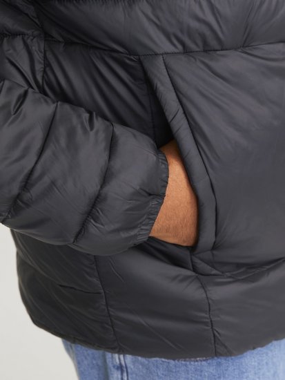 Jack & Jones SPRINT Quilted Collar Jacket Black - Geci - Geci Bărbați Mărimi Mari