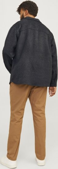 Jack & Jones BRADLEY OLLIE Overshirt LS Black - Cămăși - Cămăși Bărbați Mărimi Mari