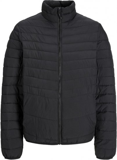 Jack & Jones STATE Puffer Jacket With Collar Black - Geci - Geci Bărbați Mărimi Mari