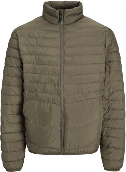 Jack & Jones STATE Puffer Jacket With Collar Brown - Geci - Geci Bărbați Mărimi Mari