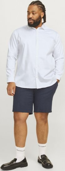 Jack & Jones ARMA LS Shirt White - Cămăși - Cămăși Bărbați Mărimi Mari