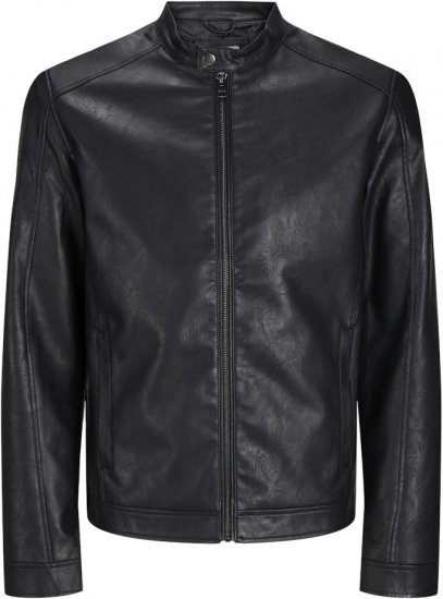 Jack & Jones DYLAN Clean PU Jacket Black - Geci - Geci Bărbați Mărimi Mari
