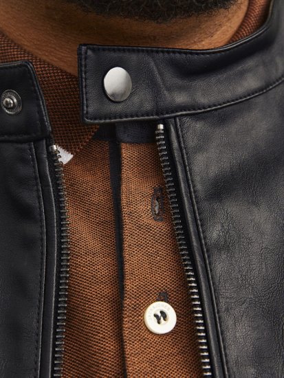 Jack & Jones DYLAN Clean PU Jacket Black - Geci - Geci Bărbați Mărimi Mari