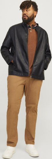 Jack & Jones DYLAN Clean PU Jacket Black - Geci - Geci Bărbați Mărimi Mari