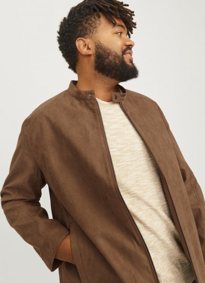 Jack & Jones DYLAN Clean Jacket Brown - Geci - Geci Bărbați Mărimi Mari
