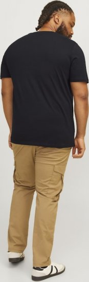 Jack & Jones CORP Logo Play 5 T-Shirt Black - Tricouri - Tricouri Bărbați Mărimi Mari