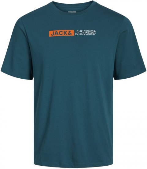 Jack & Jones CORP Logo Play 5 T-Shirt Deep Teal - Tricouri - Tricouri Bărbați Mărimi Mari