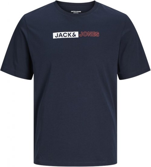 Jack & Jones CORP Logo Play 5 T-Shirt Navy Blazer - Tricouri - Tricouri Bărbați Mărimi Mari