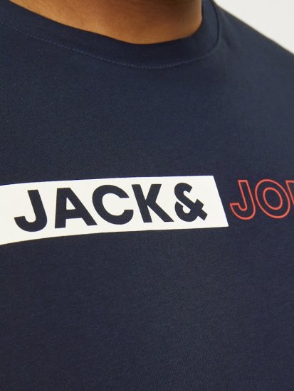 Jack & Jones CORP Logo Play 5 T-Shirt Navy Blazer - Tricouri - Tricouri Bărbați Mărimi Mari