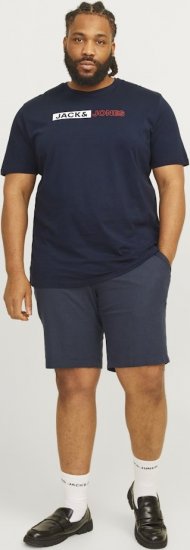 Jack & Jones CORP Logo Play 5 T-Shirt Navy Blazer - Tricouri - Tricouri Bărbați Mărimi Mari