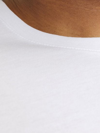 Jack & Jones CORP Logo Play 5 T-Shirt White - Tricouri - Tricouri Bărbați Mărimi Mari