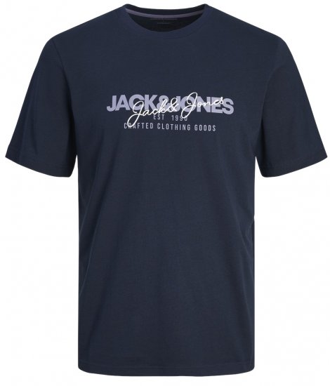Jack & Jones JJALVIS T-Shirt Navy Blazer - Tricouri - Tricouri Bărbați Mărimi Mari