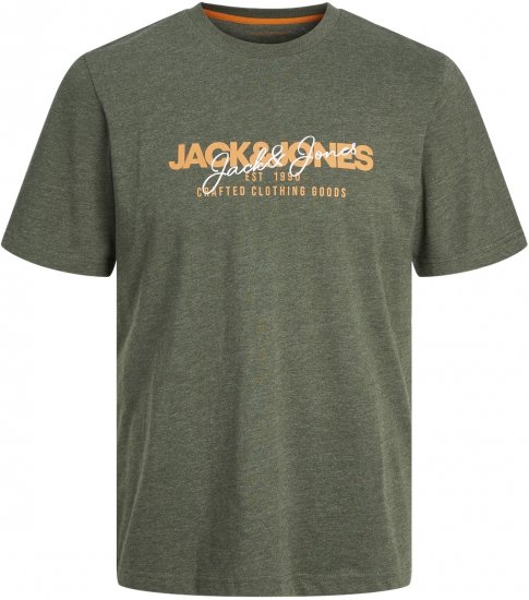 Jack & Jones JJALVIS T-shirt Kombu Green - Tricouri - Tricouri Bărbați Mărimi Mari