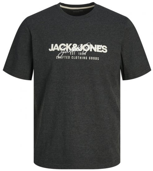 Jack & Jones JJALVIS T-Shirt Black - Tricouri - Tricouri Bărbați Mărimi Mari