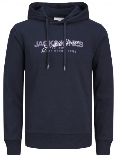 Jack & Jones JJALVIS Hoodie Navy Blazer - Pulovere & hanorace - Pulovere & Hanorace Bărbați Mărimi Mari